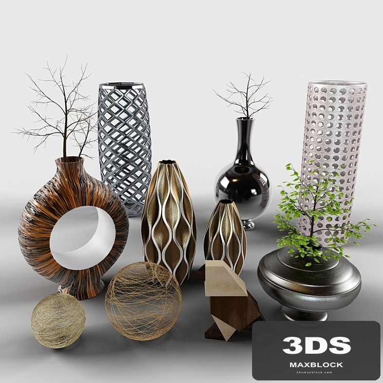 Set vases, bird Cody, sprigs