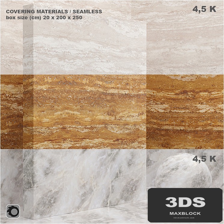 Material (seamless) - coating, marble, plaster set 44
