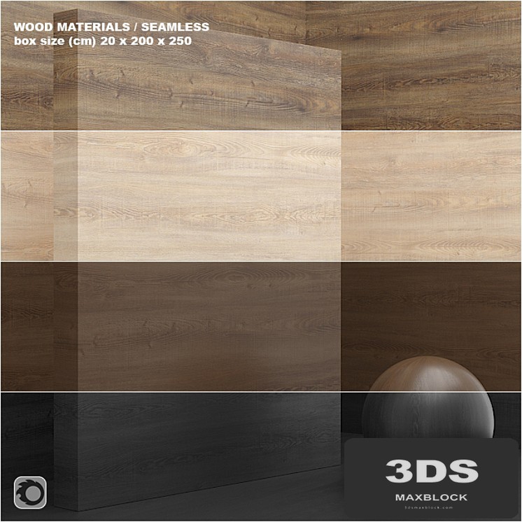 Material wood / veneer (seamless) - set 20