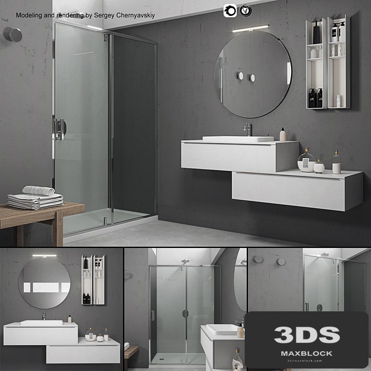 Bathroom furniture set Arcom e.Ly 5