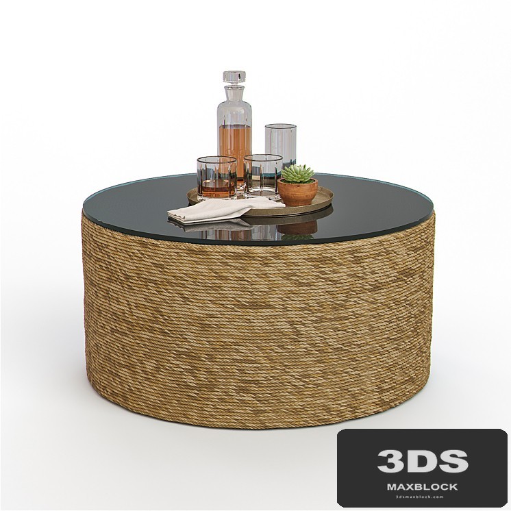 HARBOR Coffee Table + SOMERSET Glasses