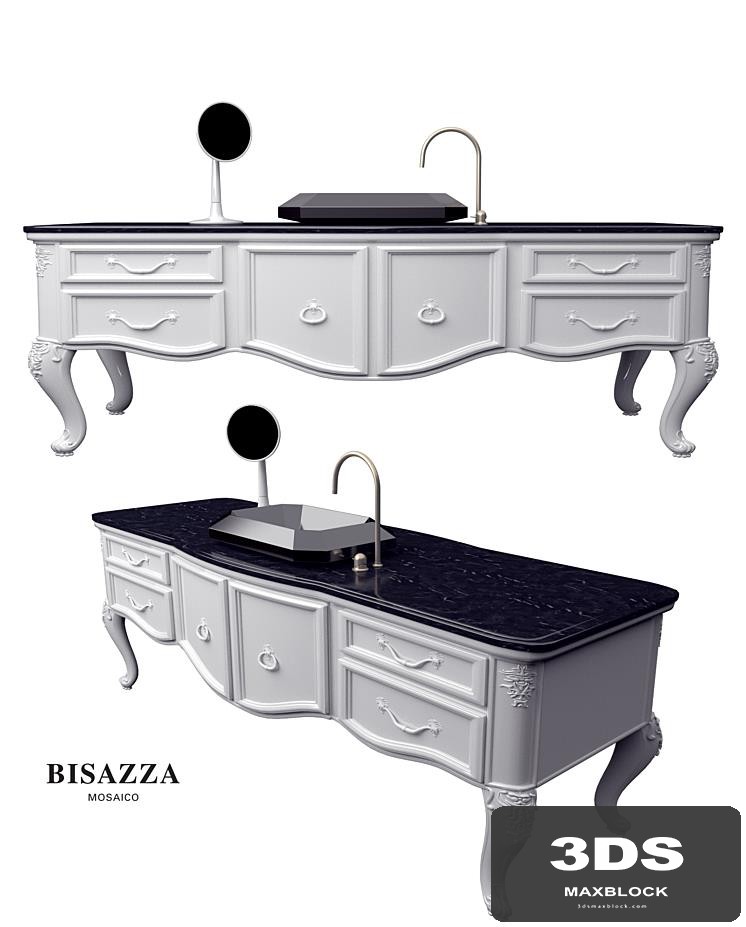 BISAZZA Wash basin Bagno 02 Serie Diamante MOSAICO, luxury design octagonal washbasin