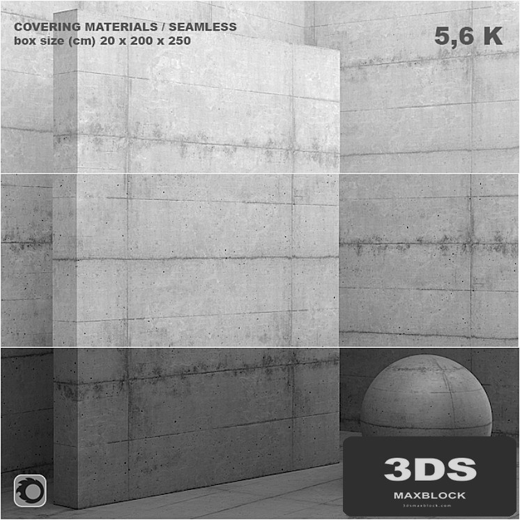 Material (seamless) - coating, concrete, plaster set 50