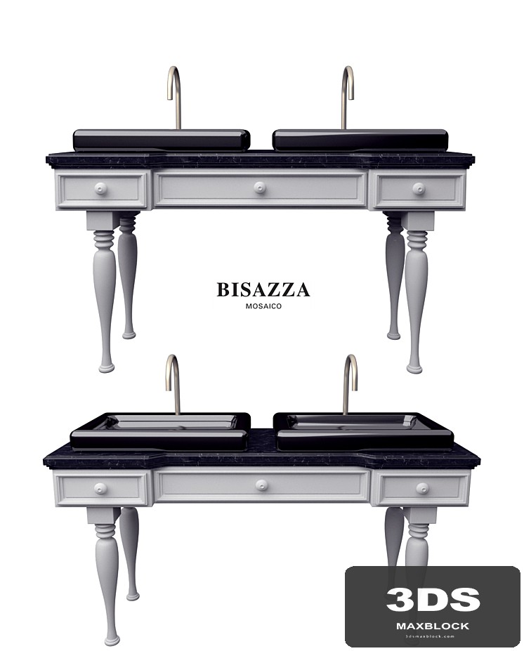 BISAZZA Wash basin Bagno 04 Serie Organico, luxury design retangular washbasin