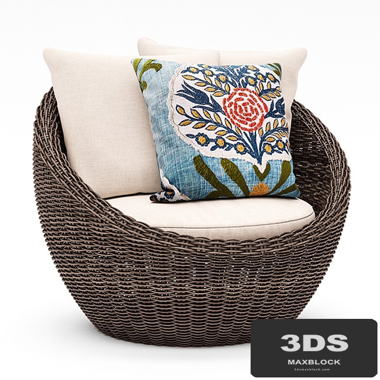 TORREY ALL-WEATHER WICKER PAPASAN CHAIR, ESPRESSO