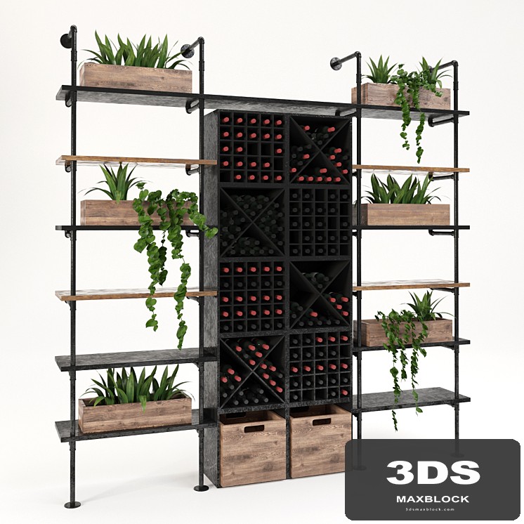 Shelving Wine Station 4