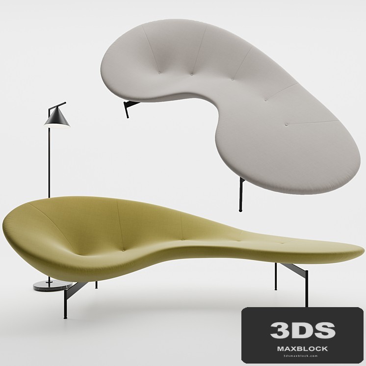 Sofa Eda Mame by B & B Italia + Captain Flint by FLOS