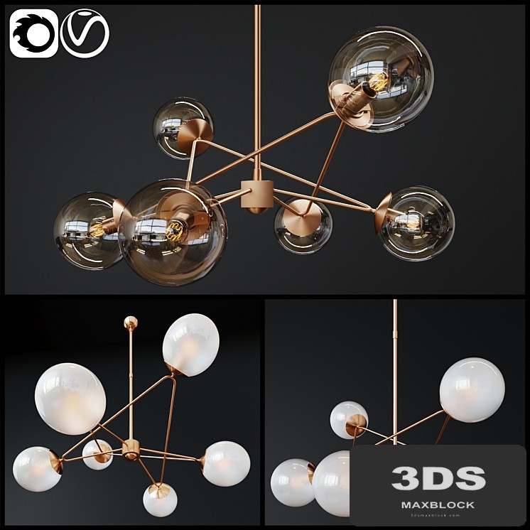 Chandelier Turenne Large Dynamic Chandelier _ 1