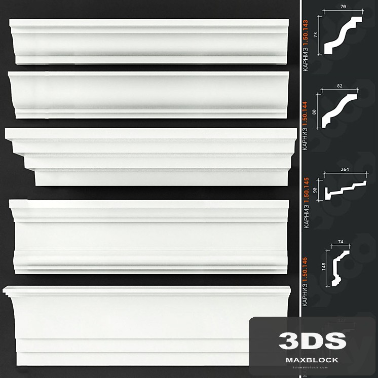 Set of cornices Europlast_6