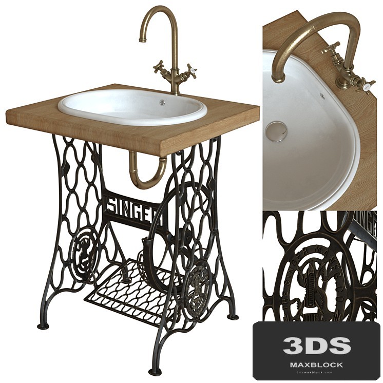 SEREL Washbasin & Singer stand countertop