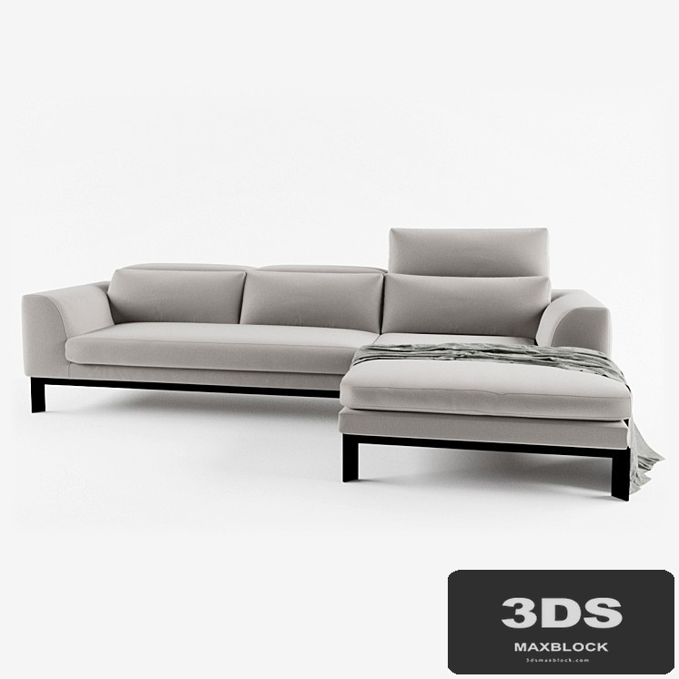 Divani Casa Clayton Modern Fabric Sectional Sofa