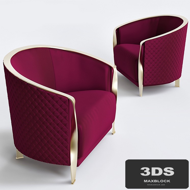 Armchair Rugiano Furniture Nella Vetrina Red