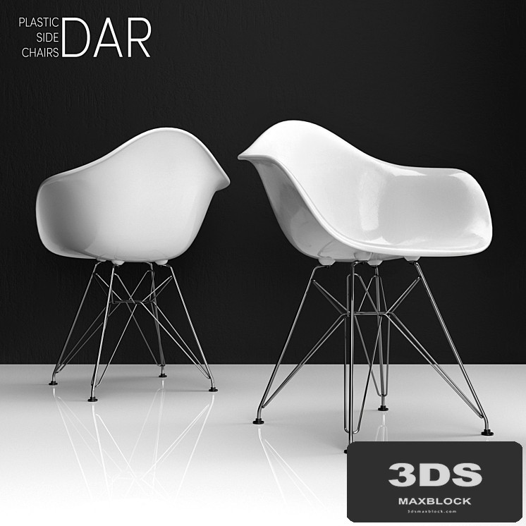Eames DAR plastic side chair