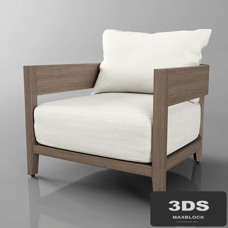 balmain teak lounge chair