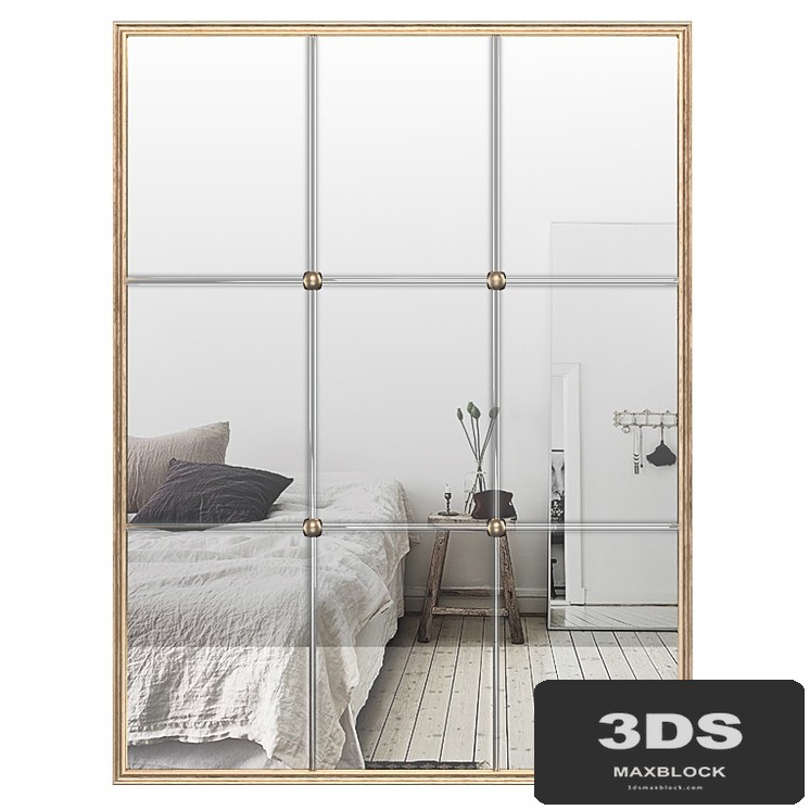 Windowpane Reflections Contemporary Wall Mirror PGN2607