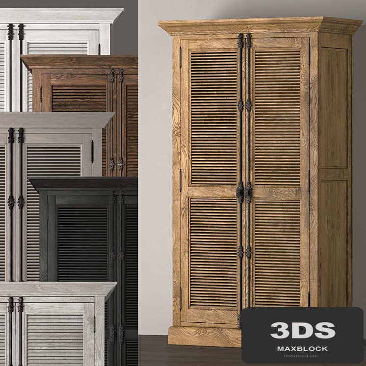 SHUTTER DOUBLE-DOOR CABINET 61010157_WHT