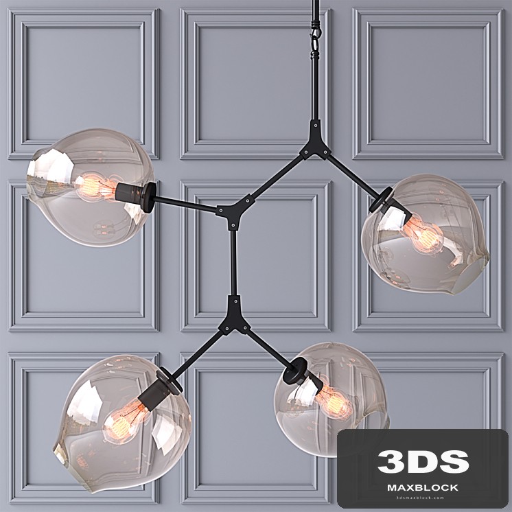 Ceiling lamp Branching Bubbles 4 lamps