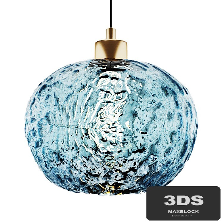 Hand Blown Rustic Seeded Glass Light