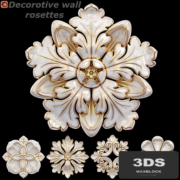Decorative Wall Rosettes 01