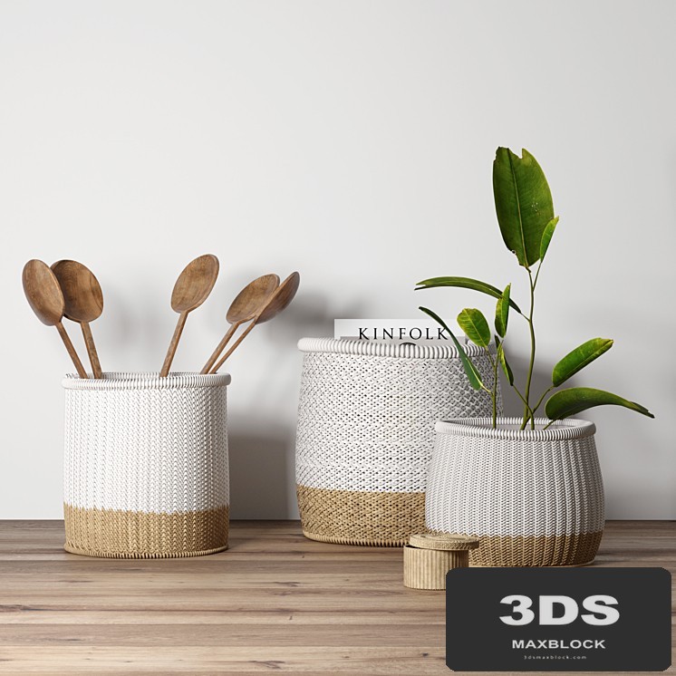 Decorative set with baskets 2