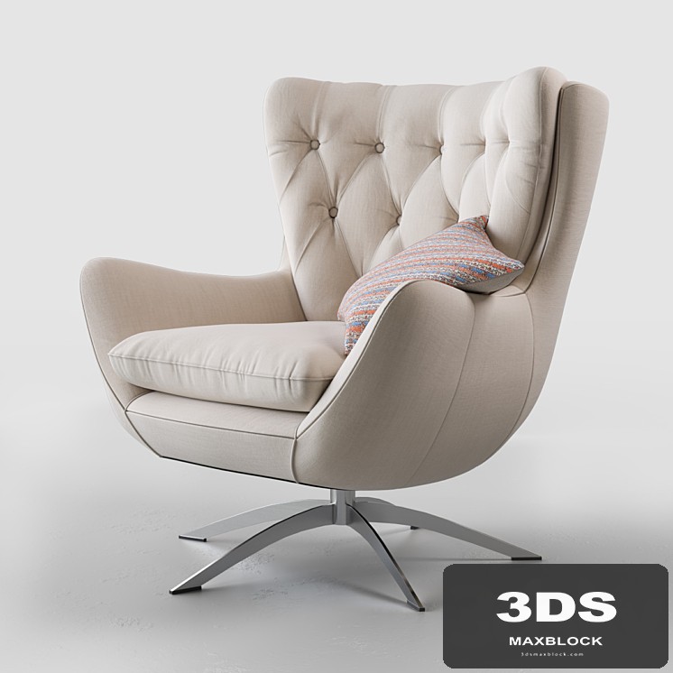 WELLS UPHOLSTERED SWIVEL ARMCHAIR