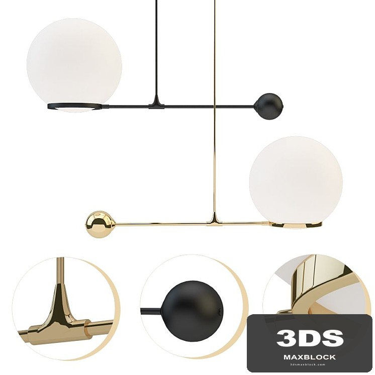 o&g contrapesso 8" globe led pendant