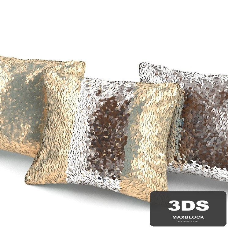 Pillow with sequins