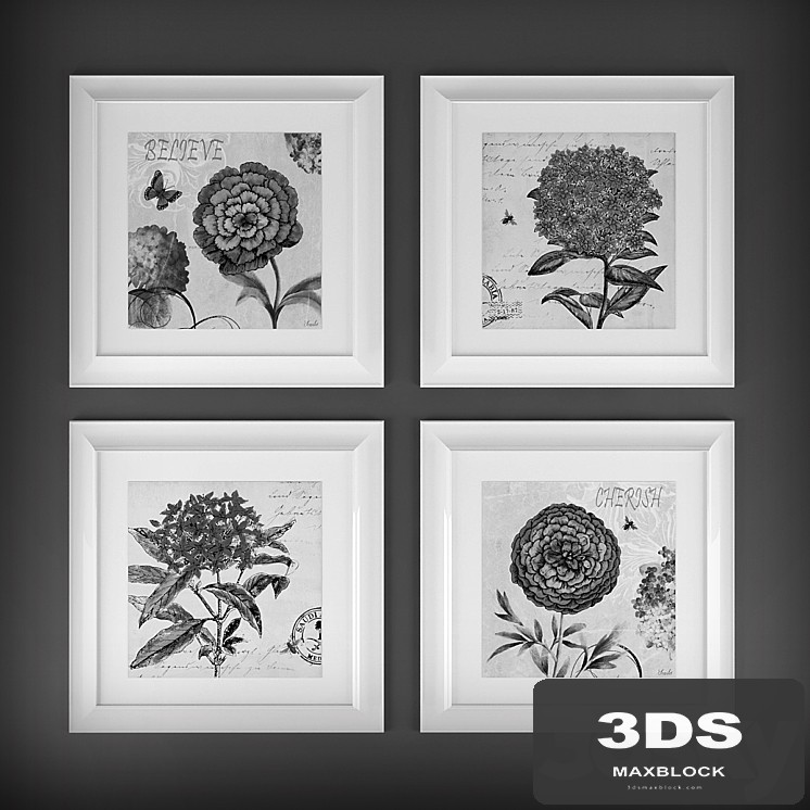 Collection of paintings "Flowers"