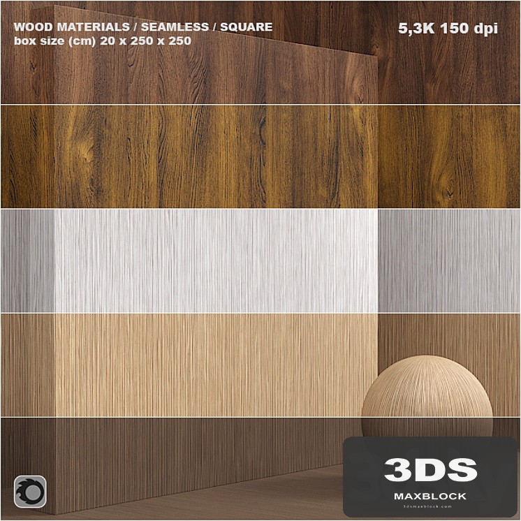 Material wood / veneer / (seamless) - set 32