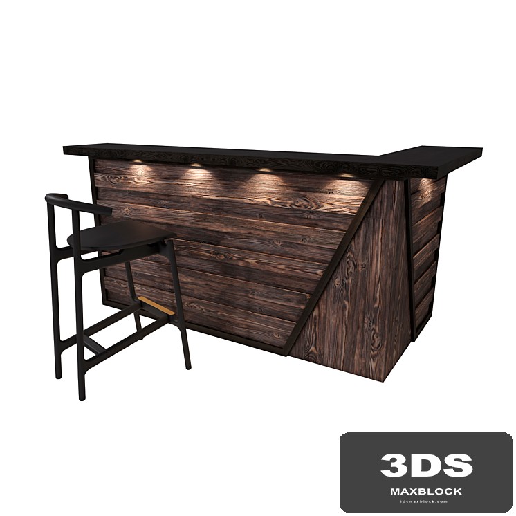Bar counter, bar stool