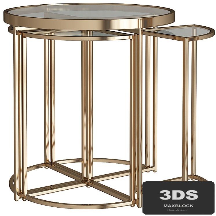 Arpeggio Gold Side Table Set