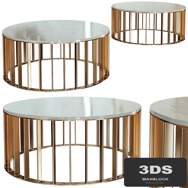 Roxette Marble Top Round Coffee Table