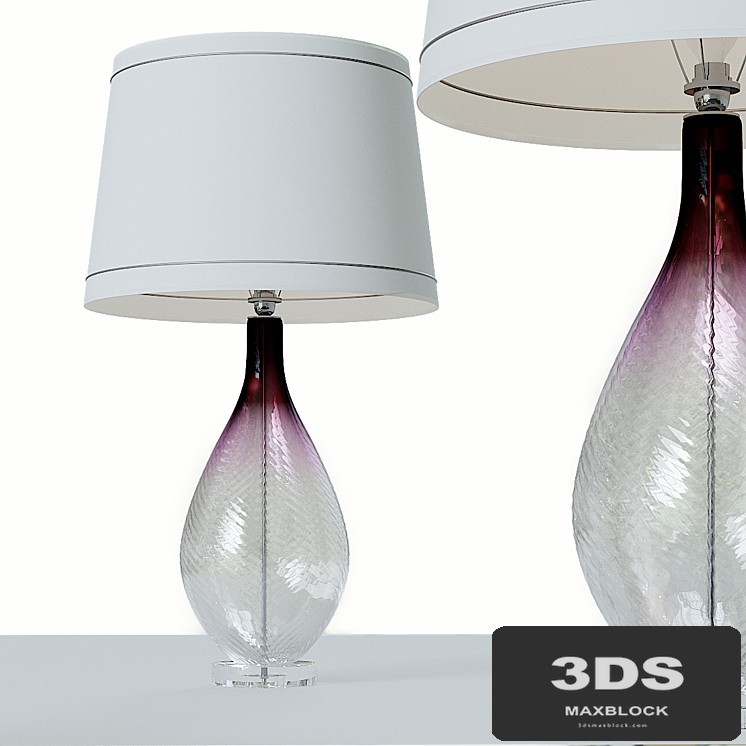 Modern Studio Art Glass Console Lamp.