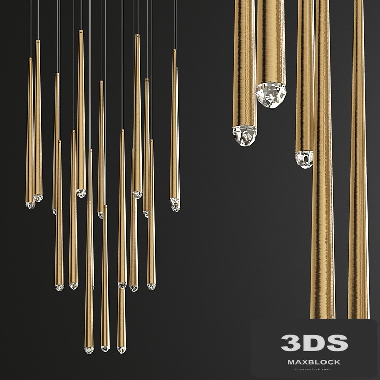 RH Aquitaine Round Chandelier - Brass