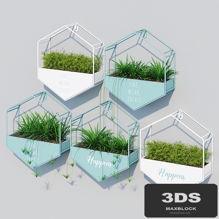 Hanging hexagon planters