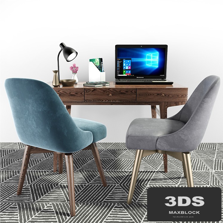 West Elm Mid-Century Office Chair Desk Set