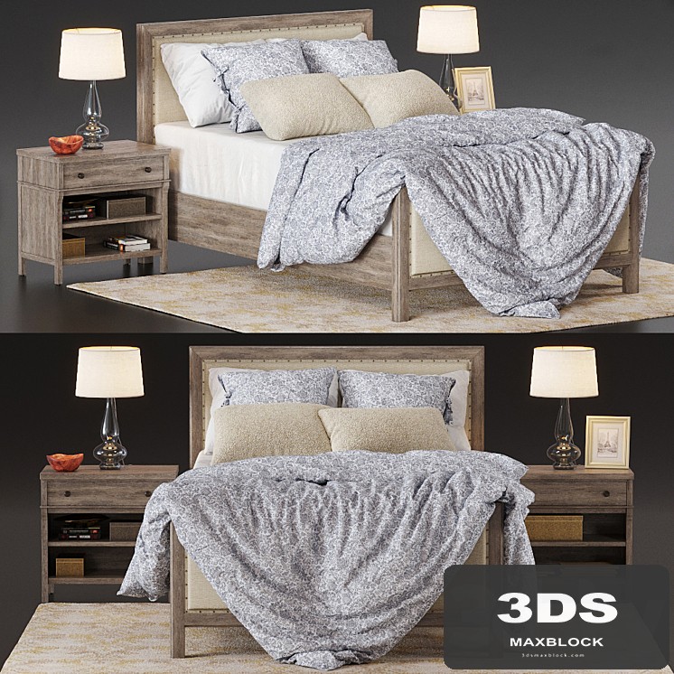 Bed Potterybarn Toulouse wood