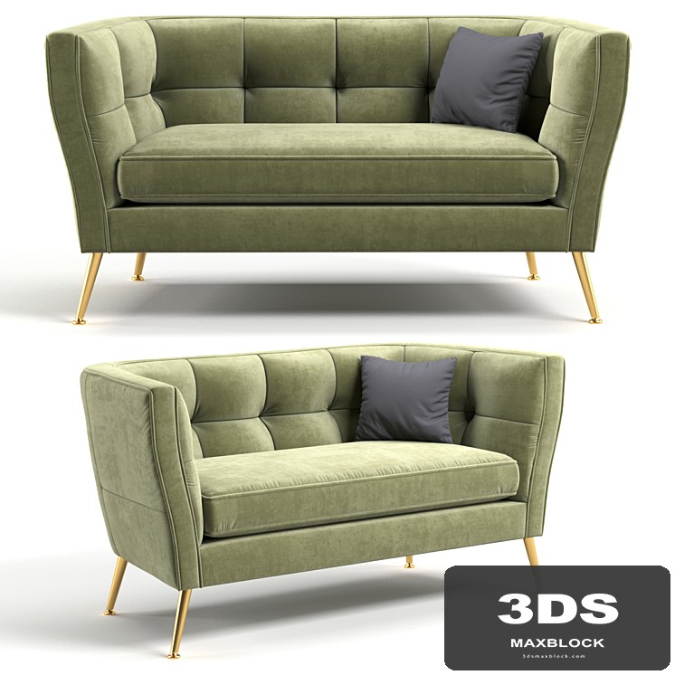 Sofa Rimini Green 2-Seater 160cm