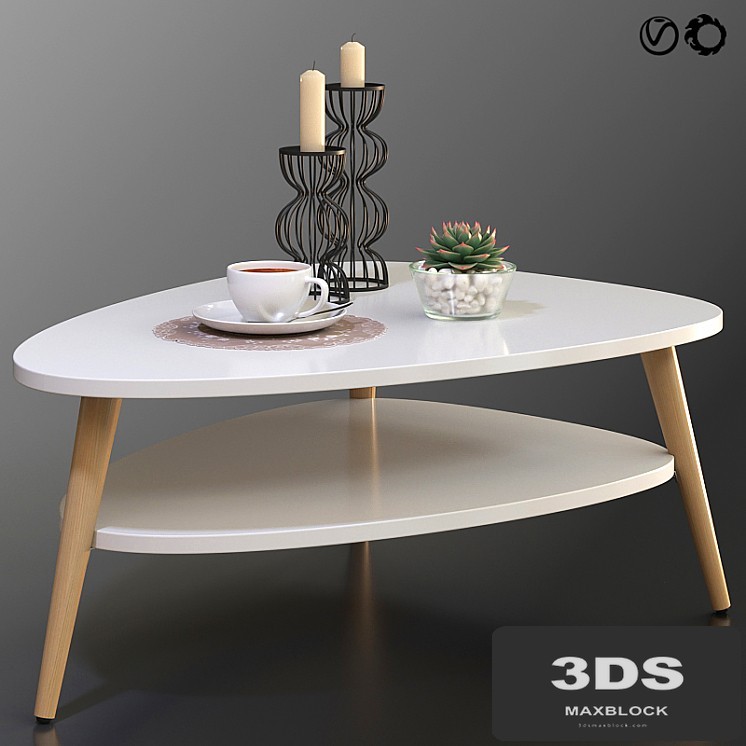 Coffee table Jimi La Redoute + decorative set