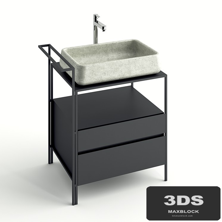 Concrete sink bathroom furniture