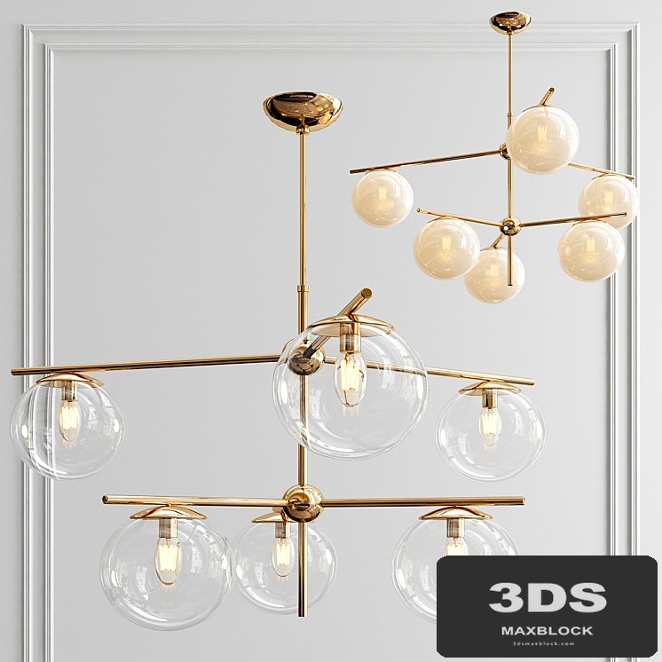 Sphere Stem 6-Light Chandelier