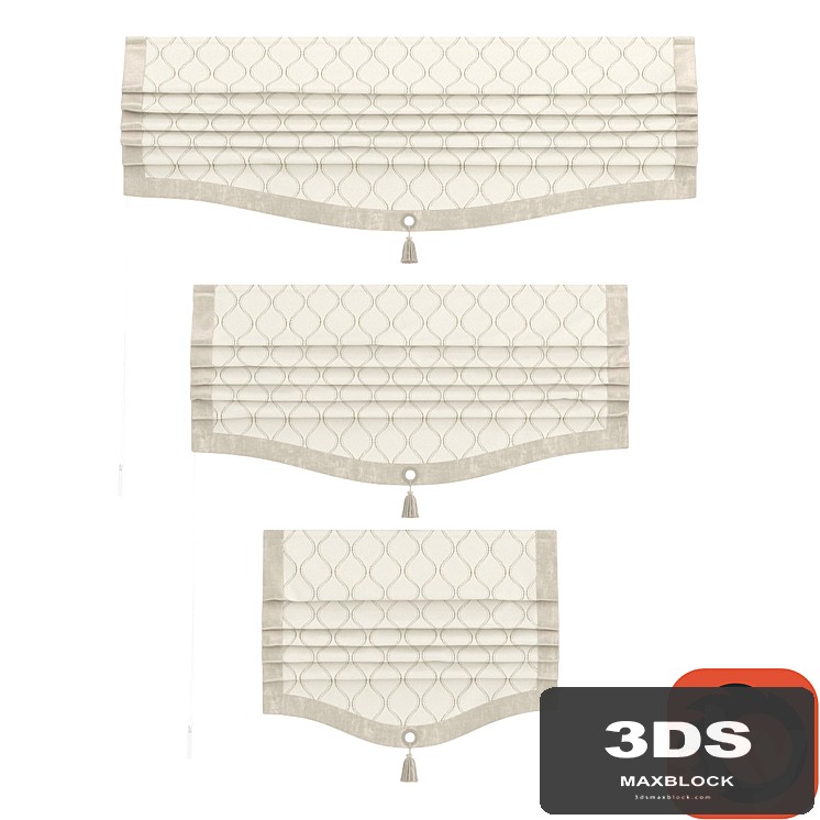 Set of Roman curtains ARISSA (pacific beige velvet)