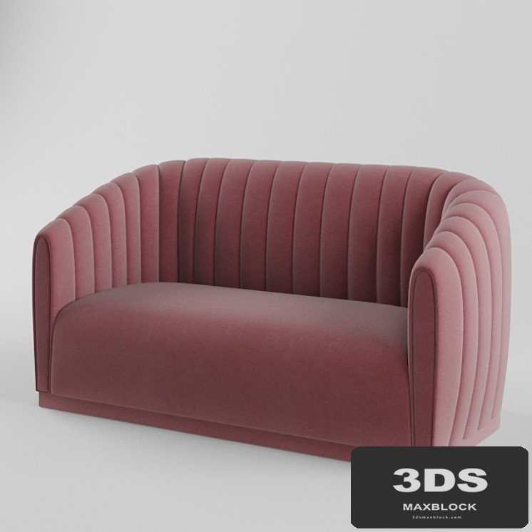 Arno Blush Velvet Sofa