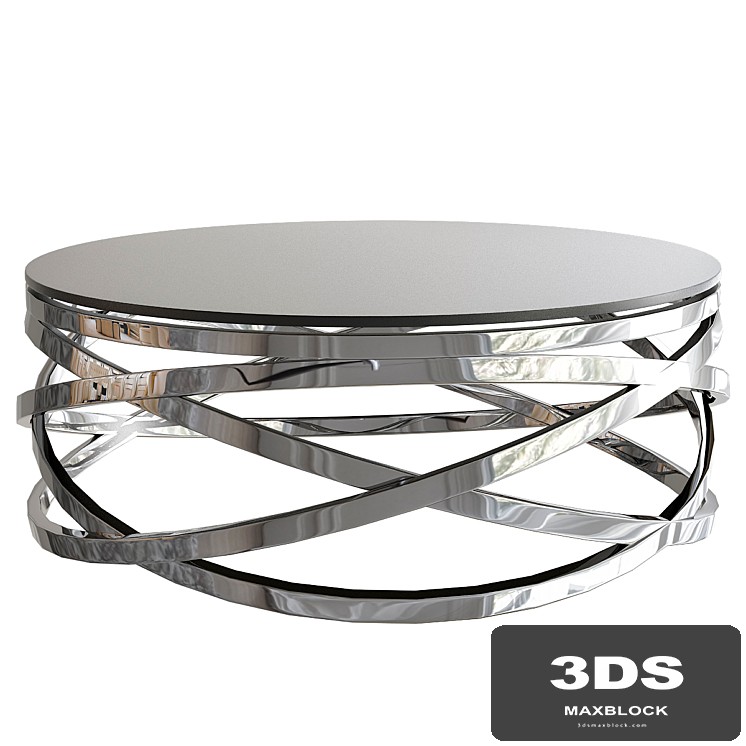 Modrest Tulare Contemporary Smoked Glass Coffee Table