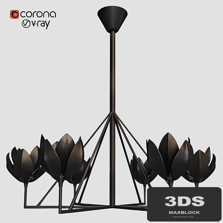 FLORA CHANDELIER BLACK