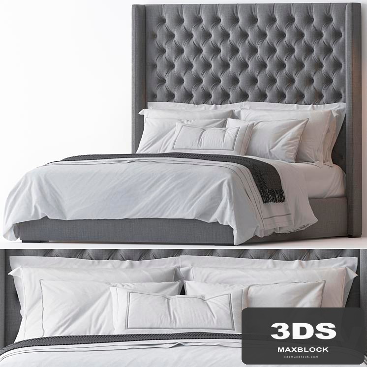 RH ADLER SHELTER DIAMOND TUFTED BED