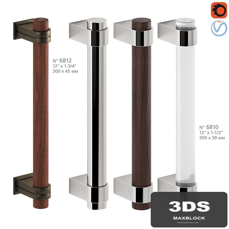 Door Pull Handles Nanz N ° 6810, 6812