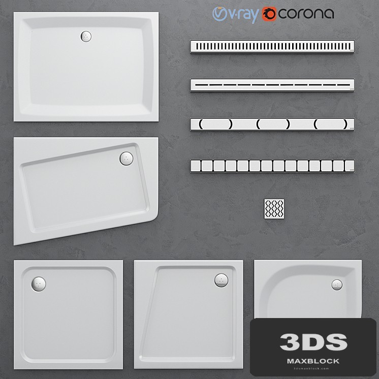 Shower trays and channels Ravak set 41