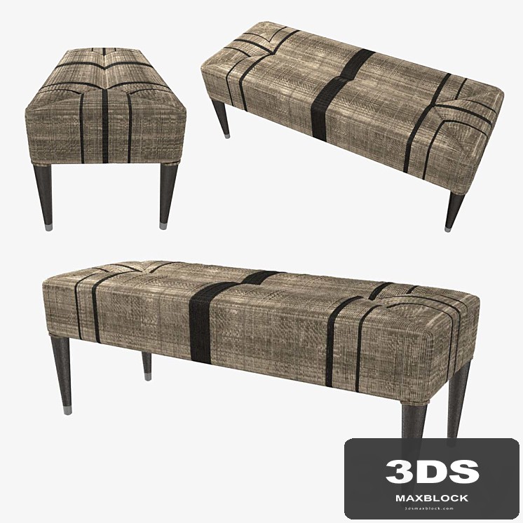 Palecek Fritz Rope Bench 3d model