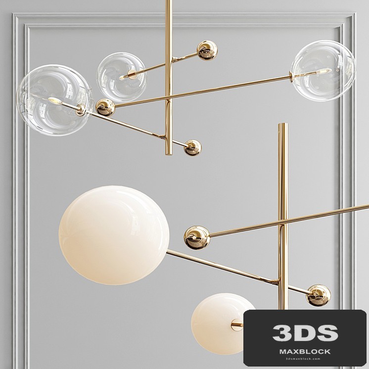 RD15 3 Arm Chandelier